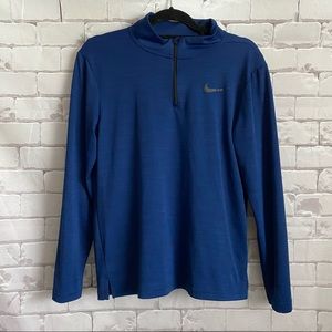 Nike Dri Fit Pullover Shirt Navy Small